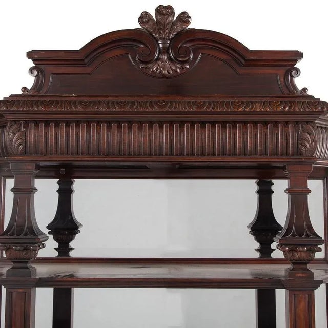 Late 19th Century Edwardian Carved Rosewood Etagere For Sale - Image 5 of 7