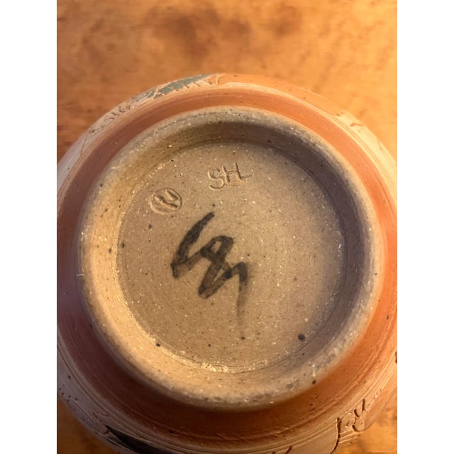 1970s 1970s Willam C. Alexander Terra Sigillata Studio Pottery Bowl With Images of Children, Signed For Sale - Image 5 of 11