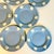 Ceramic Vintage English Wedgwood Jasperware Cream Intaglios on Pale Blue Appetizer or Dessert Plates - Set of 8 For Sale - Image 7 of 13