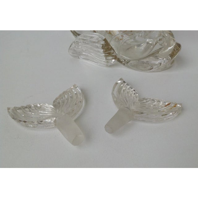 Transparent Vintage .1950's Italian Murano Double Koi Fish Cruet Set For Sale - Image 8 of 11