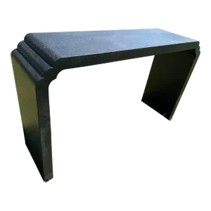 1980 Karl Springer Style Black Console Table