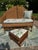 Rare Vintage Professionally Restored Wicker Rattan Cathedral Back Settee W Ottoman Brand New Upholstered Cushion and Accent Pillow Designer Fabrics For Sale In Washington DC - Image 6 of 10