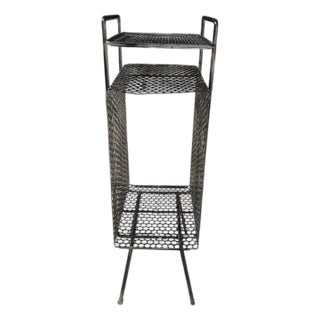 1950s Midcentury Metal Telephone Stand For Sale
