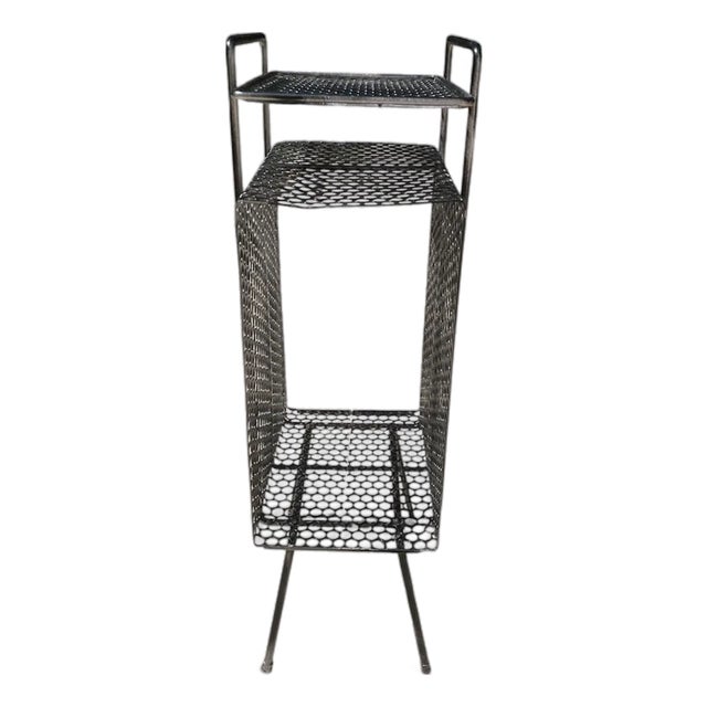1950s Midcentury Metal Telephone Stand For Sale