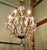 Vintage French Crystal and Brass Chandelier, 1950 For Sale - Image 3 of 8