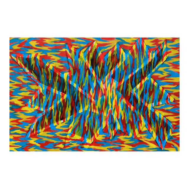 Dynamic Primary Geometric Abstract by Ross H. Pollette For Sale