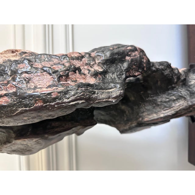 19th Century Large Chinese Scholar Rock Lingbi Stone on Display Stand For Sale - Image 5 of 18