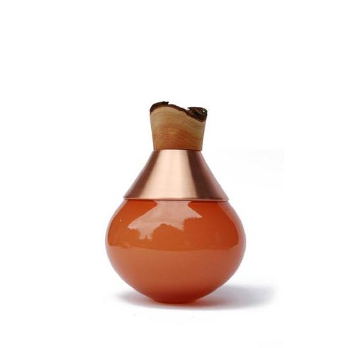 Glass Small Candy Apricot India Vase by Pia Wüstenberg For Sale - Image 7 of 12