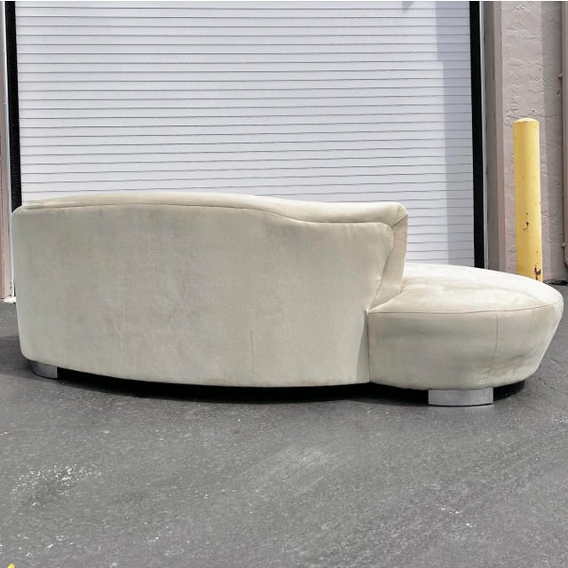 Vintage Modern Cloud Sofa in Soft Sage | Vladimir Kagan for Wieman Style c.1980s For Sale In Tampa - Image 6 of 12