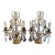 Antique French Dore Bronze & Crystal Girandole Candelabra Lamps - a Pair For Sale