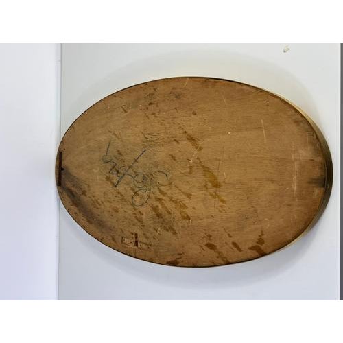 Italian Oval Brass Framed Wall Mirror, 1960s For Sale - Image 11 of 12