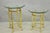 Vintage Hollywood Regency Brass Hoof Foot Glass Top Graduating Side Table - Pair For Sale - Image 9 of 15