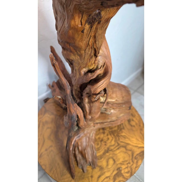 Vintage Driftwood MCM Wood Table Lamp For Sale - Image 9 of 12