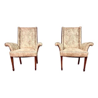 Pair of 1950's Fireside Chairs Attributed to Lorin Jackson Grosfeld House For Sale