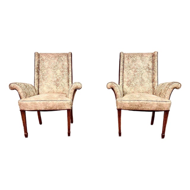 Pair of 1950's Fireside Chairs Attributed to Lorin Jackson Grosfeld House For Sale