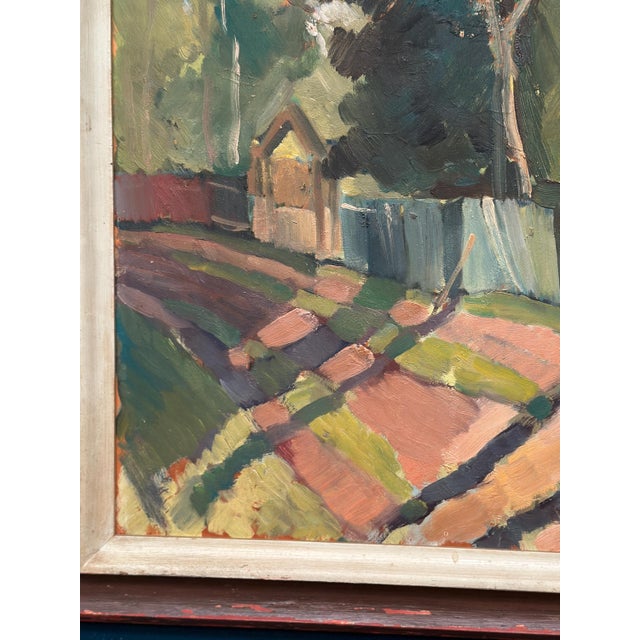 Bajo, Landscape with Fence, 1960s, Oil Painting on Panel, Framed For Sale - Image 12 of 16