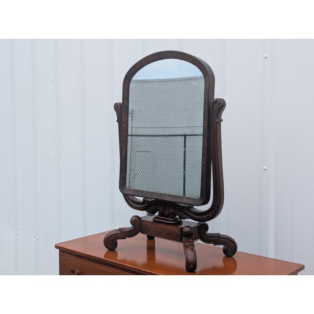 Mid 20th Century Vintage Ornate Victorian Mahogany Dressing Table Mirror For Sale - Image 5 of 11