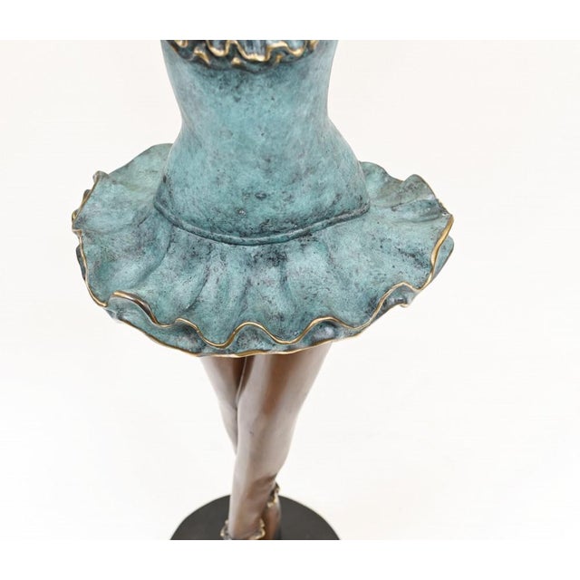 Brown French Bronze Ballet Dancer Figurine For Sale - Image 8 of 10