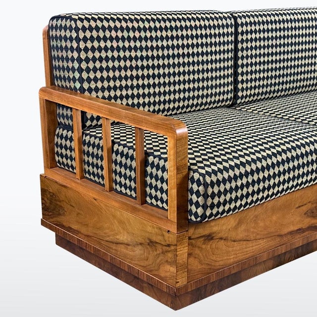 Brown Art Deco Folding Sofa from Fischel, 1930s For Sale - Image 8 of 13