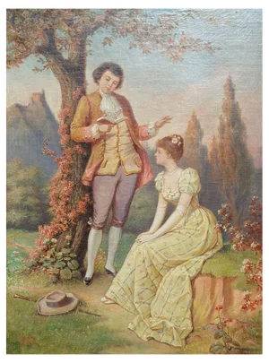 Lovers, Early 19th Century, Oil on Canvas