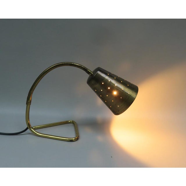 Scandinavian Adjustable Brass Table Lamp, 1950s For Sale - Image 14 of 18