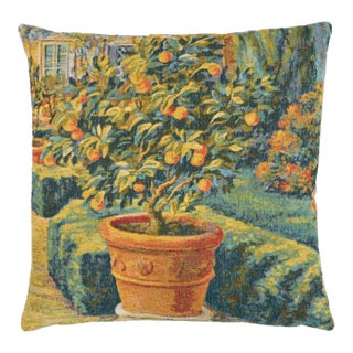 Tuscany Villa Pot Tapestry Cushion With Feather Filler - 46x46cm (18"x18") For Sale