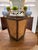 Mid 20th Century Vintage Wooden Faux Bamboo and Woven Cane Sided Waste Basket in Dark Wood For Sale - Image 5 of 5