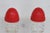 Mid 20th Century Mid Century Modern Pressed Glass Salt and Pepper Shakers Pair of 2 With Red Tops For Sale - Image 11 of 15