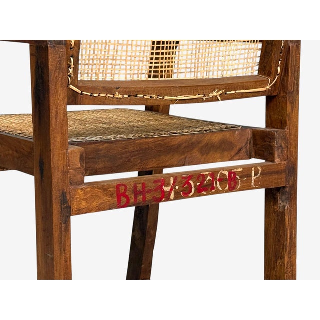 Pierre Jeanneret, Six Dining Chairs, Teak, Cane, Chandigarh, India, 1960s For Sale - Image 11 of 16