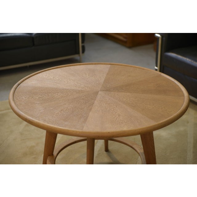 Wood Vintage Oak Side Table with Tapered Legs by Louis Majorelle, 1930s For Sale - Image 7 of 13