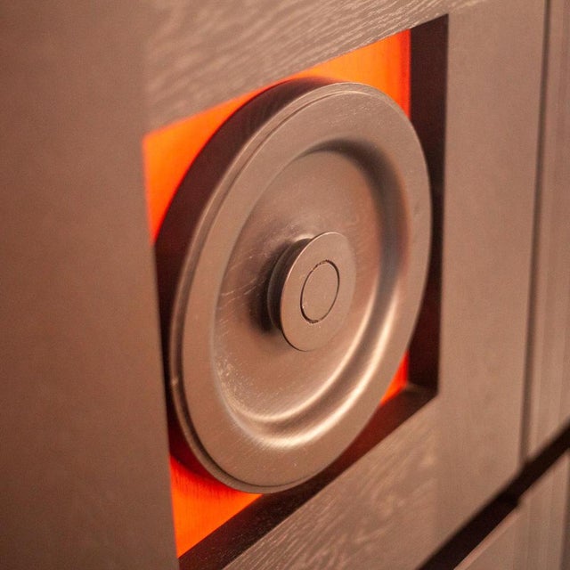 Brutist Black Buffet attributed to De Coene, 1970s For Sale - Image 9 of 16