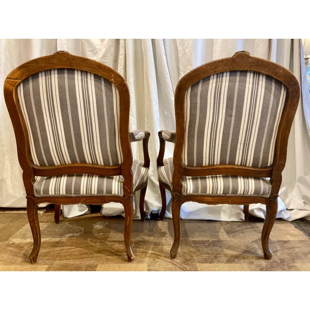 Louis XV Style Chairs a Pair For Sale - Image 4 of 7