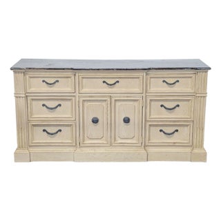 Stanley Furniture Dresser With Marble Top and Multiple Drawers For Sale