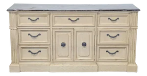 Stanley Furniture Dresser With Marble Top and Multiple Drawers