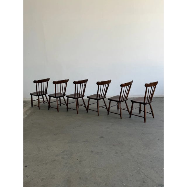 1940s Windsor Dining Chairs - Set of Six For Sale - Image 13 of 18