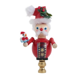 Steinbach German Wood Santa Lamp Finial For Sale