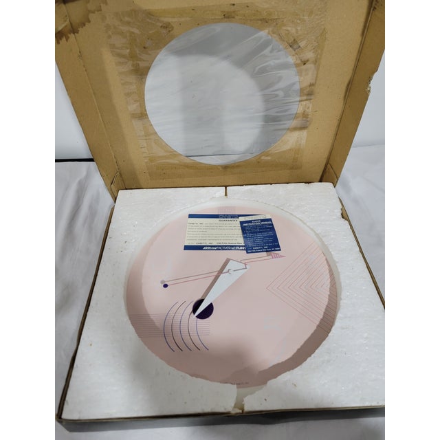 1980s Postmodern Wall Clock by Niclo For Sale - Image 9 of 11