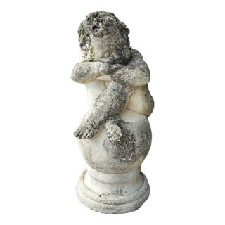 Weathered Sleeping Cherub, 1910s For Sale