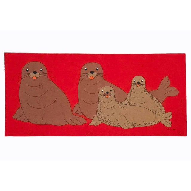 Mid-Century German Pop Art Screen Printed Wall Hanging by Traute Sänger, 1970s For Sale - Image 4 of 4