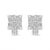 Bold and unique, these 14k white gold hoops have an art-deco design with a modern twist. With a total diamond weight of 1...