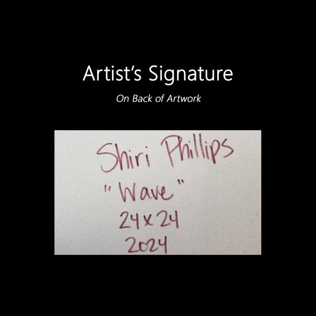 Wave - Impasto Colorful Thick Paint Abstract Painting Original Artwork by Shiri Phillips For Sale - Image 9 of 9