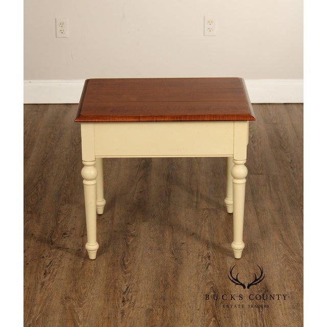 Brown Ethan Allen 'Country Crossings' One-Drawer Side Table For Sale - Image 8 of 18