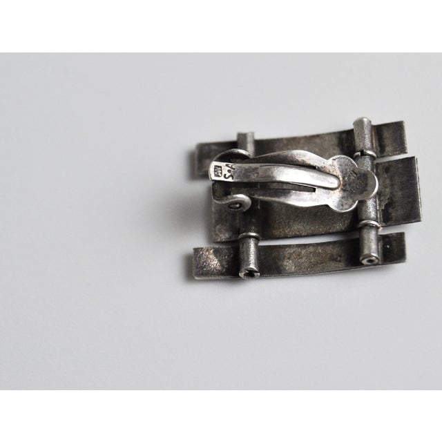 Danish Modernist Ear-Clips in Sterling Silver, 1970s-1980s, Set of 2 For Sale - Image 6 of 9