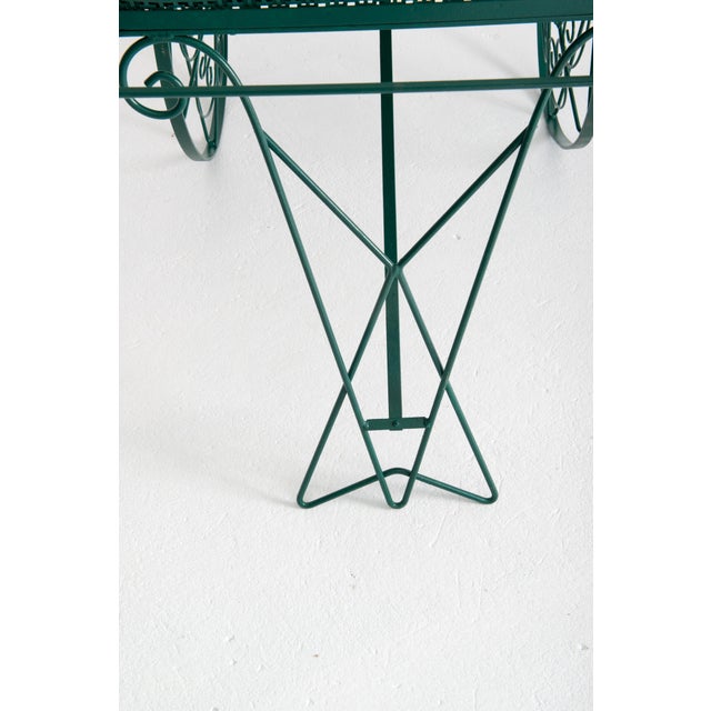 Green Large Green Wood and Metal Garden Flower Cart For Sale - Image 8 of 12
