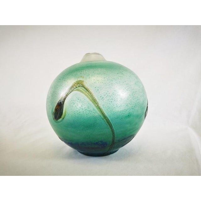 Blown Glass Ball Vase by Jean Claude Novaro For Sale - Image 9 of 12