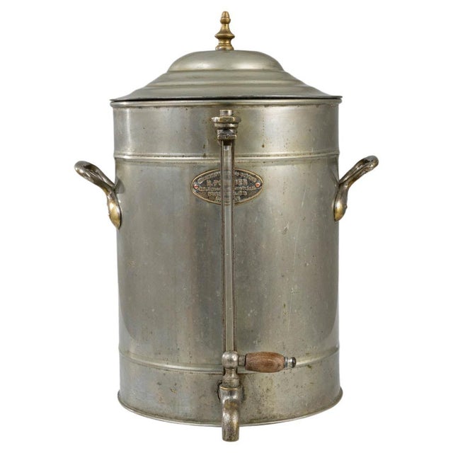 Early 20th Century Belgian Metal Samovar With Lid For Sale - Image 9 of 18