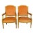 Antique French Louis XVI Giltwood Mohair Armchairs From Salon Set -a Pair For Sale