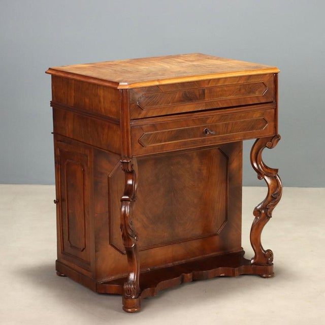 Louis Philippe Walnut and Cherry Vanity For Sale - Image 12 of 12