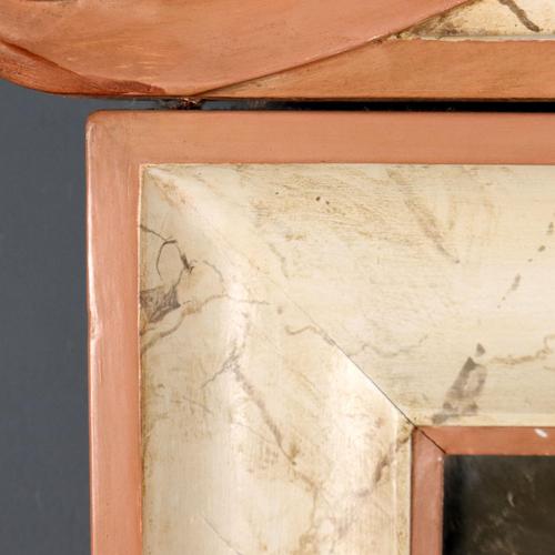 Vintage Lacquered Wood Mirror For Sale - Image 5 of 8