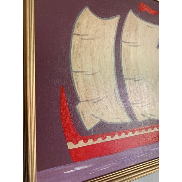 Contemporary Impressionist Style Seascape Painting on Canvas, Framed For Sale - Image 4 of 5